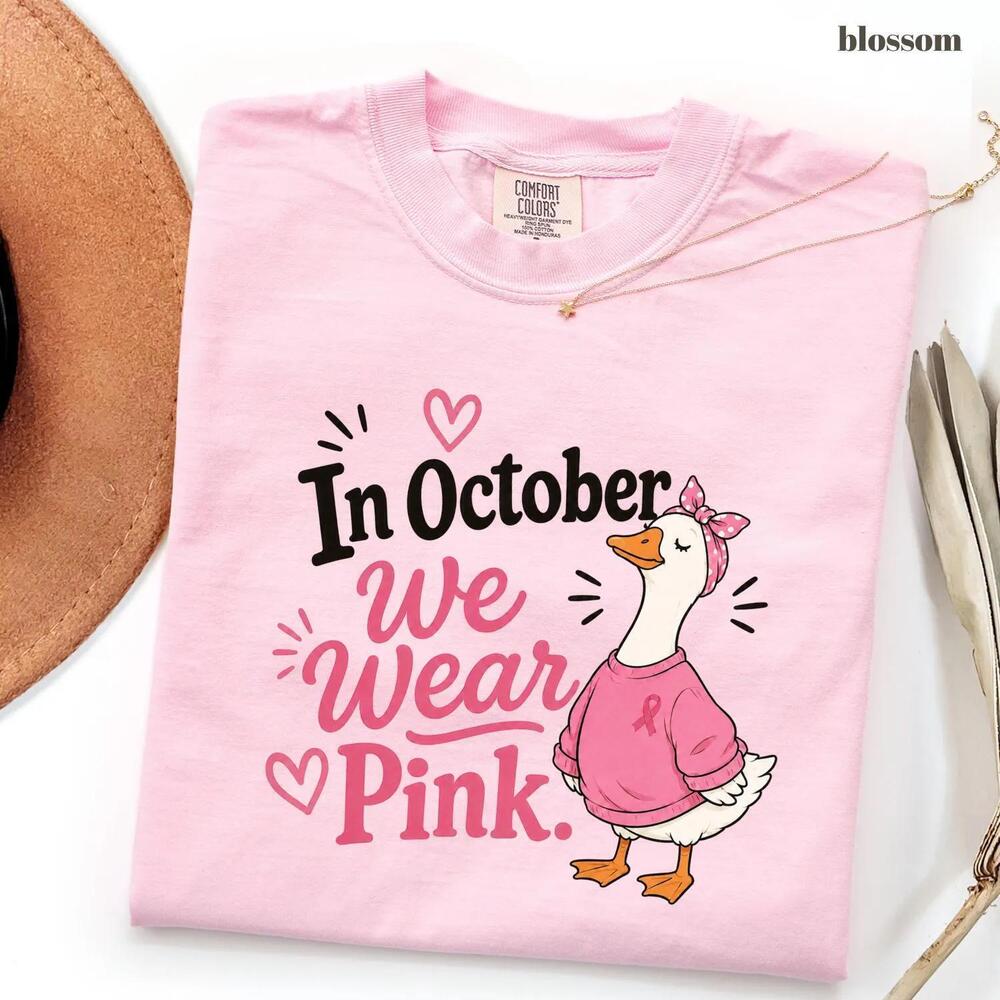 In October We Wear Shirt,  Awareness Tee, Ribbon Nurse